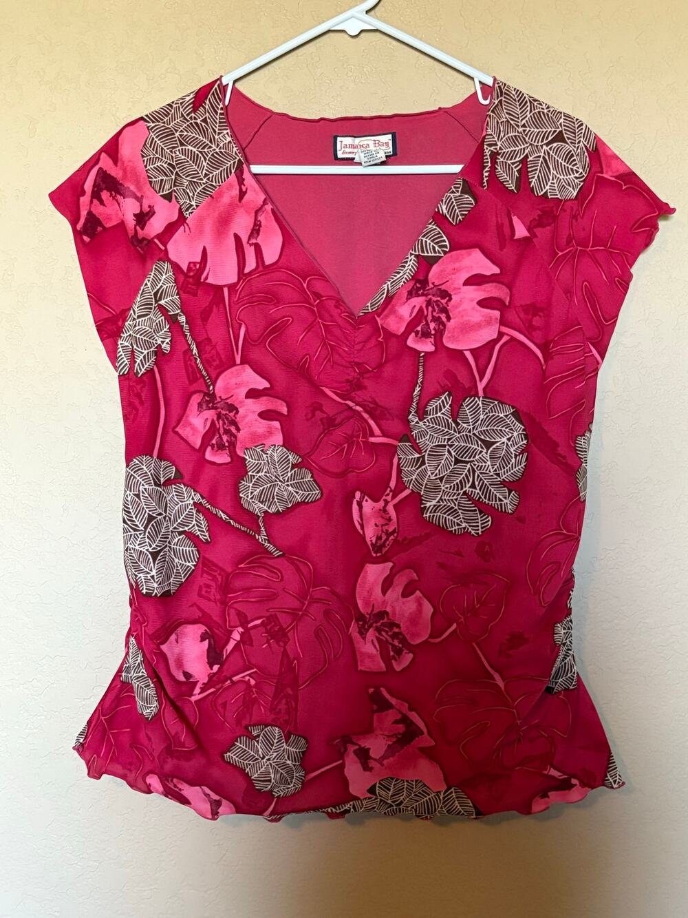 Jamaica Bay Women's Floral Short Sleeve Blouse